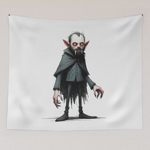 Item preview, Vampire cartoon illustration designed and sold by Vintage Designs +.