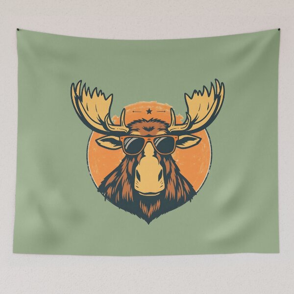 Item preview, Vintage Moose with Sunglasses Wilderness designed and sold by 95kinimoD.
