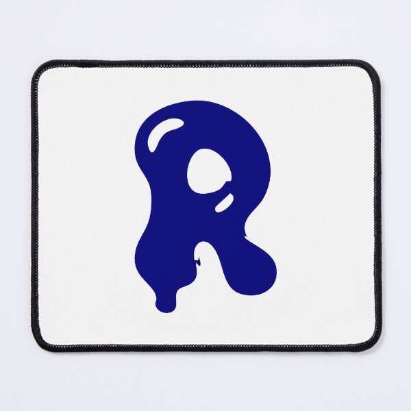 Item preview, Glossy Dark Blue Liquid Letter R Typography Art designed and sold by uncoXab.