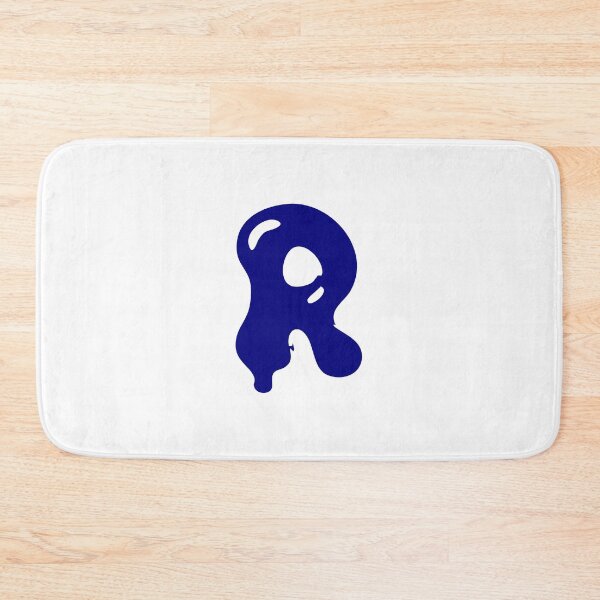 Item preview, Glossy Dark Blue Liquid Letter R Typography Art designed and sold by uncoXab.