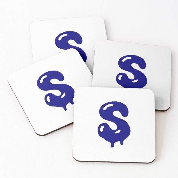 Item preview, Glossy Dark Blue Liquid Letter S Typography Art designed and sold by uncoXab.