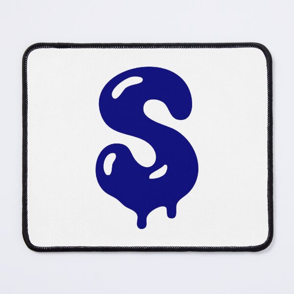 Item preview, Glossy Dark Blue Liquid Letter S Typography Art designed and sold by uncoXab.