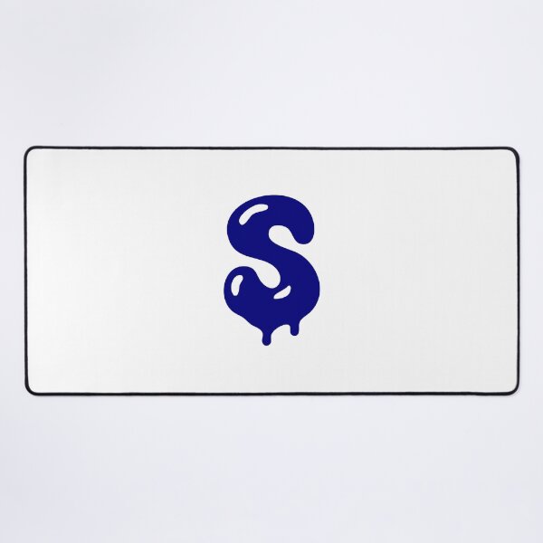 Item preview, Glossy Dark Blue Liquid Letter S Typography Art designed and sold by uncoXab.