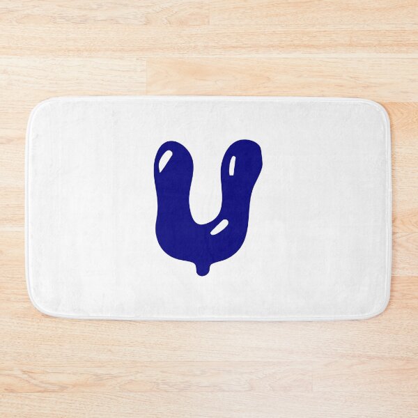 Item preview, Glossy Dark Blue Liquid Letter U Typography Art designed and sold by uncoXab.