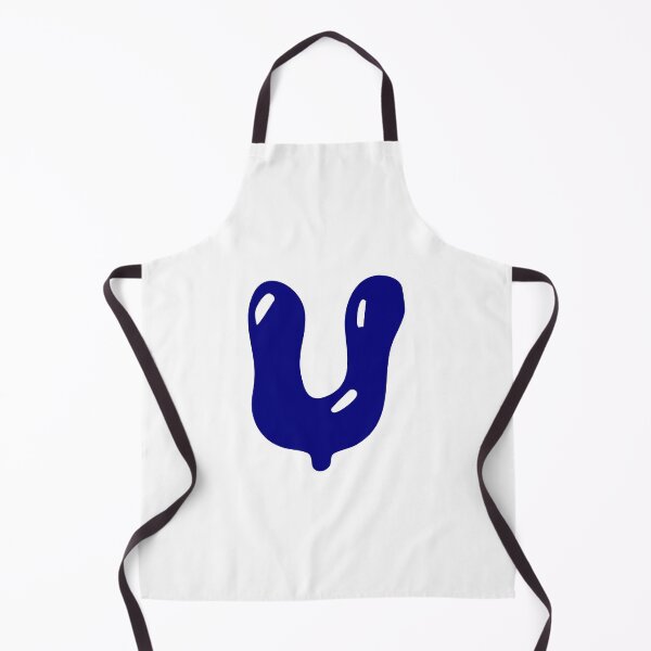 Item preview, Glossy Dark Blue Liquid Letter U Typography Art designed and sold by uncoXab.