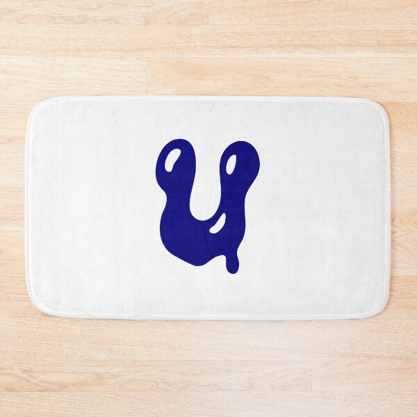 Item preview, Glossy Dark Blue Liquid Letter V Typography Art designed and sold by uncoXab.