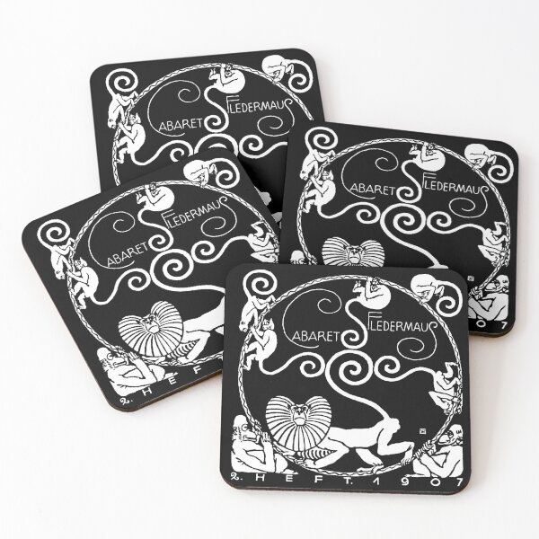 Item preview, Cabaret Fledermaus 1907 Moriz Jung Art Deco Secessionist Vienna designed and sold by Pixelchicken.
