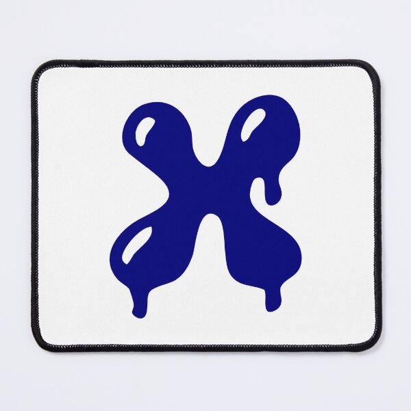 Item preview, Glossy Dark Blue Liquid Letter X Typography Art designed and sold by uncoXab.
