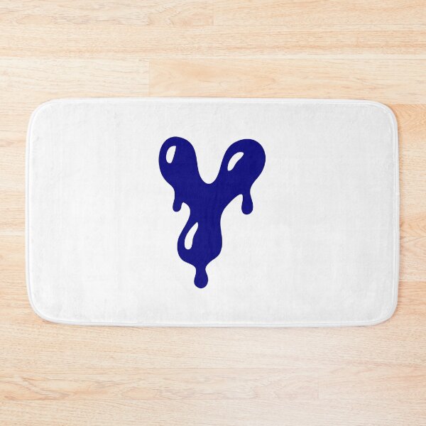 Item preview, Glossy Dark Blue Liquid Letter Y Typography Art designed and sold by uncoXab.
