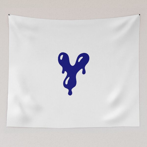 Item preview, Glossy Dark Blue Liquid Letter Y Typography Art designed and sold by uncoXab.