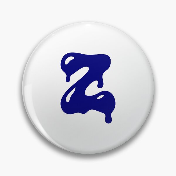 Item preview, Glossy Dark Blue Liquid Letter Z Typography Art designed and sold by uncoXab.