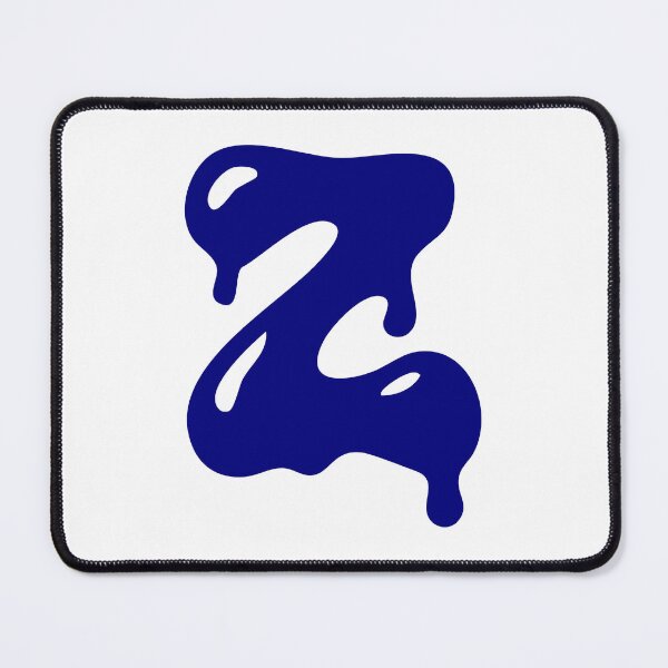Item preview, Glossy Dark Blue Liquid Letter Z Typography Art designed and sold by uncoXab.