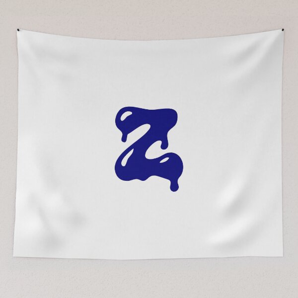 Item preview, Glossy Dark Blue Liquid Letter Z Typography Art designed and sold by uncoXab.