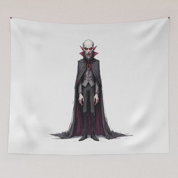Item preview, Vampire cartoon illustration designed and sold by Vintage Designs +.