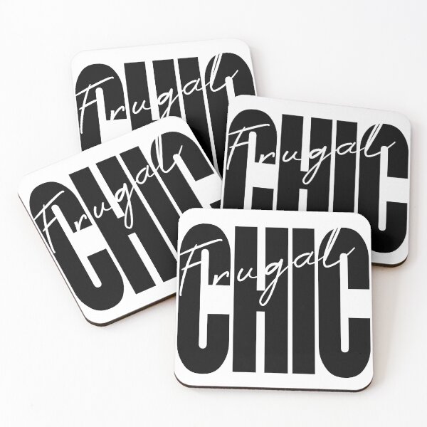 Item preview, Frugal Chic – Minimalist Elegant Quote Design designed and sold by Wild and Still Studio.