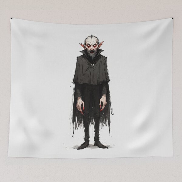 Item preview, Vampire cartoon illustration designed and sold by Vintage Designs +.