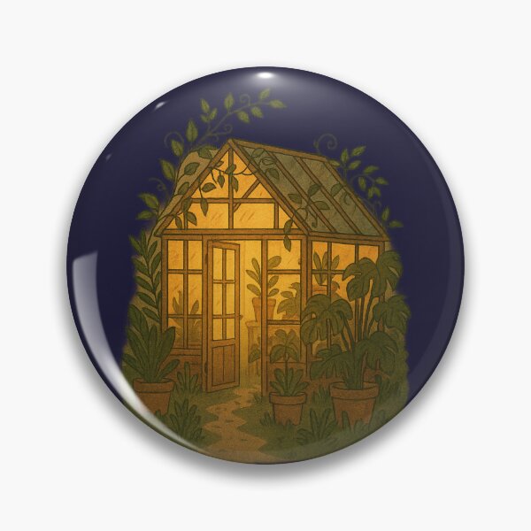 Item preview, Mini Glasshouse – Cozy Glowing Greenhouse Plant Lover Sticker designed and sold by Feral Confetti.