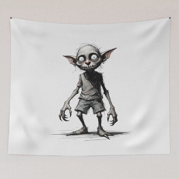 Item preview, Cute cartoon Hobgoblin goblin character illustration designed and sold by Vintage Designs +.