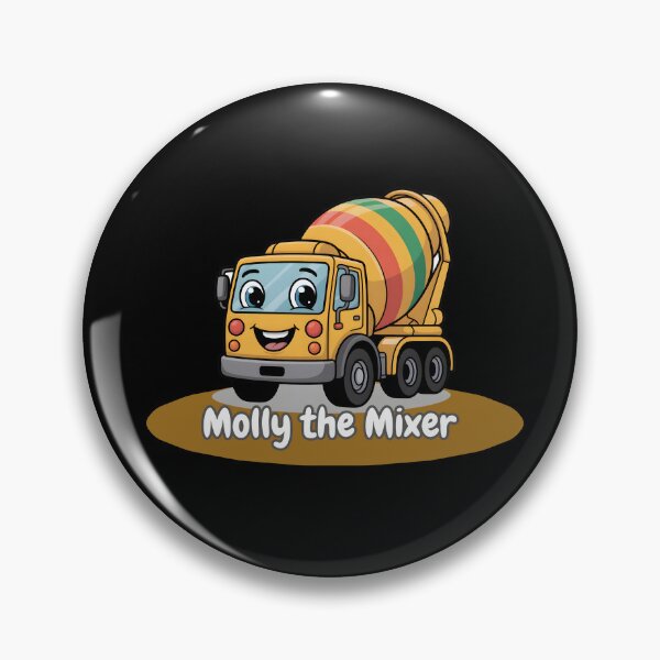 Item preview, Molly the Mixer – Cute Construction Cement Truck Sticker for Kids designed and sold by ArtistanForge.