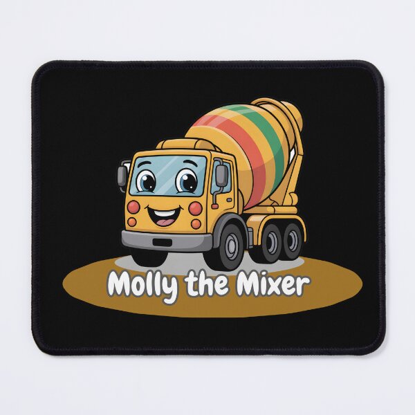 Item preview, Molly the Mixer – Cute Construction Cement Truck Sticker for Kids designed and sold by ArtistanForge.