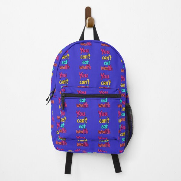 Aperçu de l'œuvre "You Can't Eat Wealth – Bold Color Typography""Vous ne pouvez pas manger la richesse – Typographie colorée" créée et vendue par Drawingshirts.