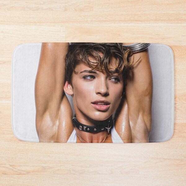 Item preview, Beautiful sexy gym woman posing with her arms up showing her armpits sweating designed and sold by Vintage Designs +.