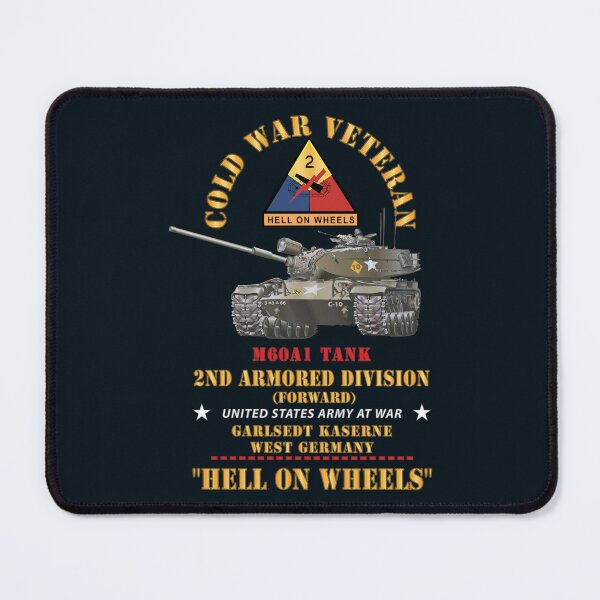 Item preview, Army - Cold War Vet -  2nd Armored Division  - Garlstedt, Germany - M60A1 Tank  - Hell on Wheels designed and sold by Military Insignia Products.