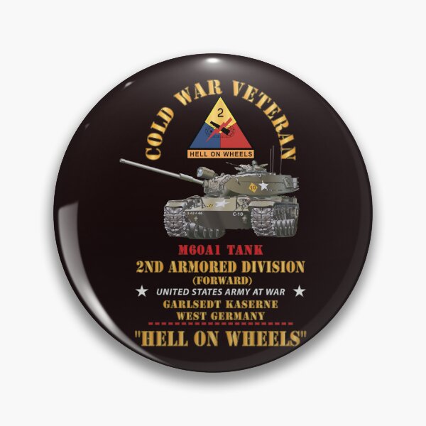 Item preview, Army - Cold War Vet -  2nd Armored Division  - Garlstedt, Germany - M60A1 Tank  - Hell on Wheels designed and sold by Military Insignia Products.