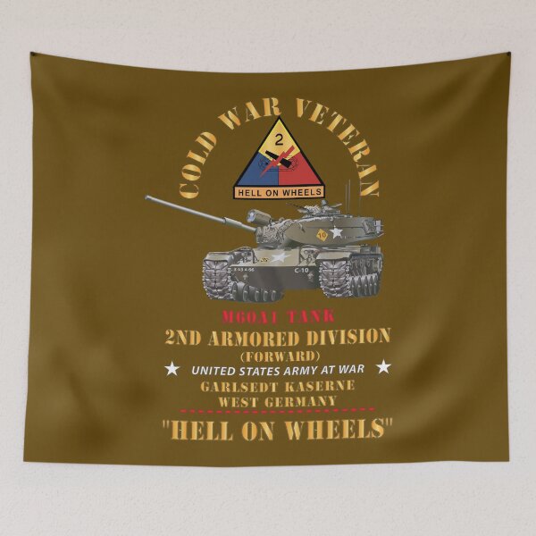 Item preview, Army - Cold War Vet -  2nd Armored Division  - Garlstedt, Germany - M60A1 Tank  - Hell on Wheels designed and sold by Military Insignia Products.