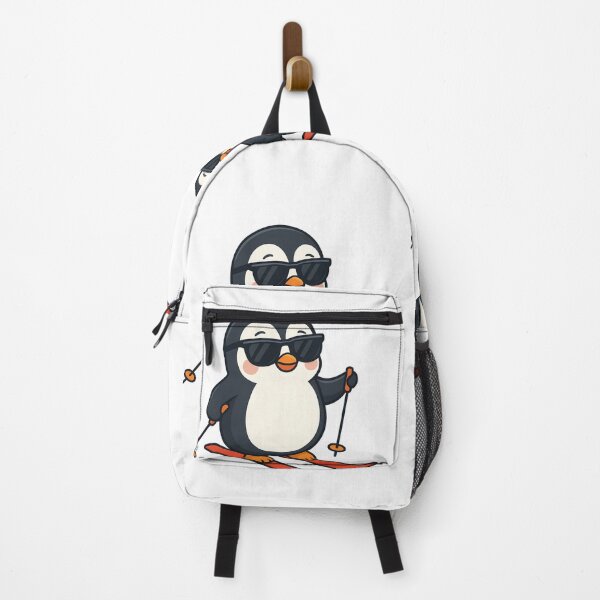 Item preview, A CUTE PENGUIN SKIING IN THE MOUNTAINS designed and sold by infinitearte.