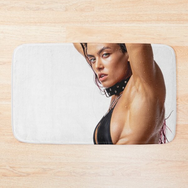 Item preview, Beautiful sexy gym woman posing with her arms up showing her armpits sweating designed and sold by Vintage Designs +.