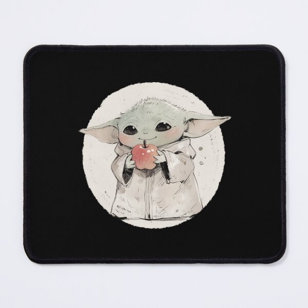 Item preview, BABY YODA WITH APPLE designed and sold by LIS AND MELIVERSO.