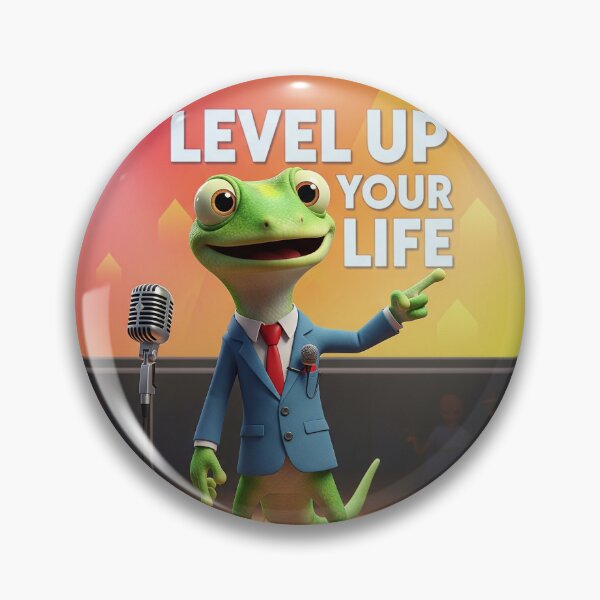 Item preview, lizard meme | level up designed and sold by sketchlab-co.
