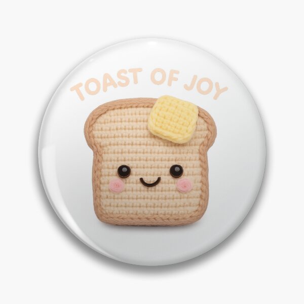 Item preview, Cute Crochet Toast with Butter Amigurumi designed and sold by Tiny Stitch World.