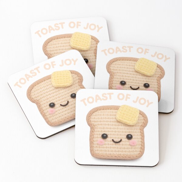 Item preview, Cute Crochet Toast with Butter Amigurumi designed and sold by Tiny Stitch World.
