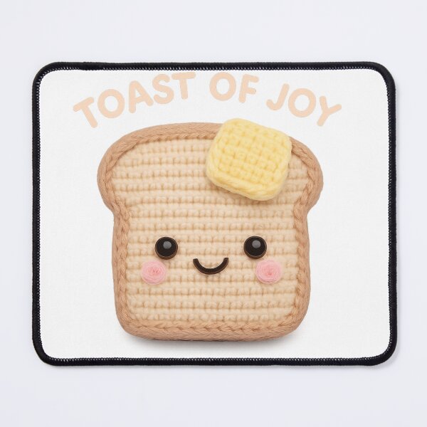 Item preview, Cute Crochet Toast with Butter Amigurumi designed and sold by Tiny Stitch World.