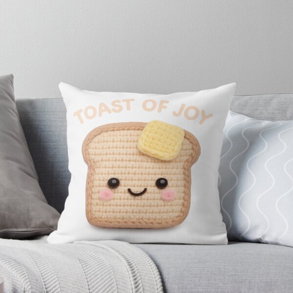 Item preview, Cute Crochet Toast with Butter Amigurumi designed and sold by Tiny Stitch World.