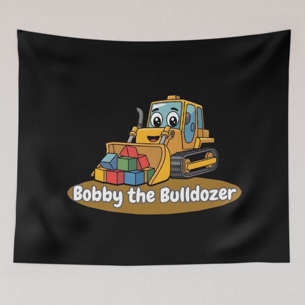 Item preview, Bobby the Bulldozer – Cute Cartoon Construction Sticker for Kids designed and sold by ArtistanForge.