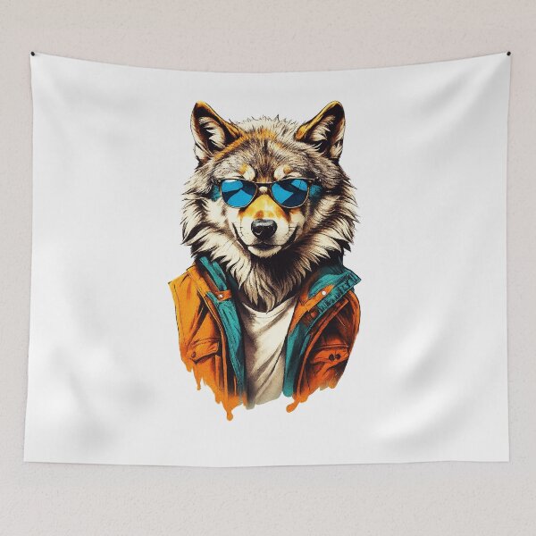 Item preview, Cool Wolf with Sunglasses designed and sold by digishops.
