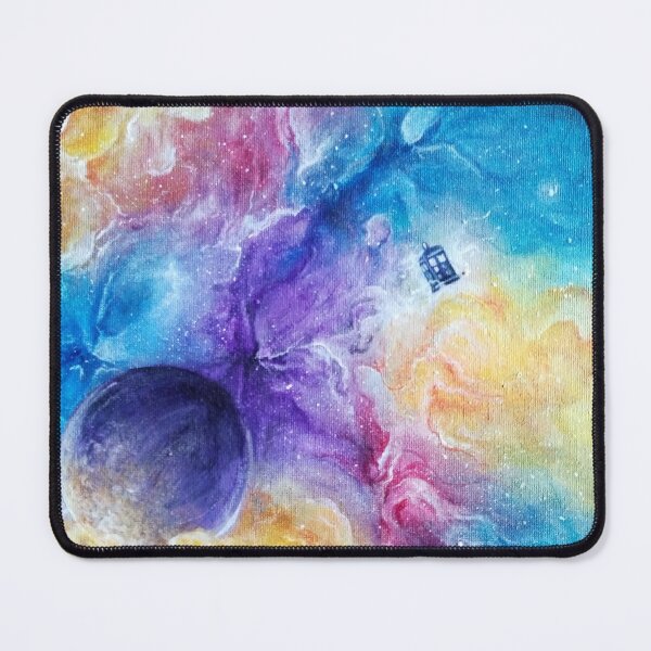 Item preview, "Sci-Fi Space Scene with the – Acrylic Artwork of Colorful Galaxies and Planet,  designed and sold by Artiqaly.