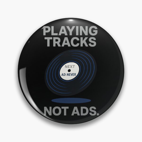 Item preview, Playing Tracks Not Ads Vinyl Record Design designed and sold by TeeTimeTreasure.