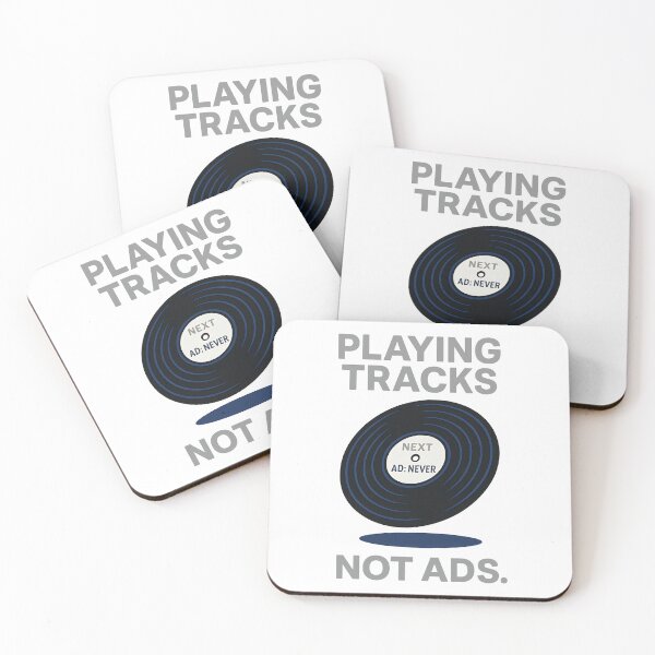 Item preview, Playing Tracks Not Ads Vinyl Record Design designed and sold by TeeTimeTreasure.
