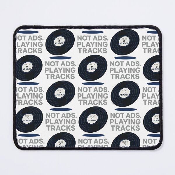 Item preview, Playing Tracks Not Ads Vinyl Record Design designed and sold by TeeTimeTreasure.