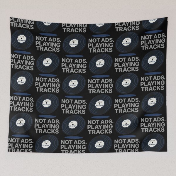 Item preview, Playing Tracks Not Ads Vinyl Record Design designed and sold by TeeTimeTreasure.