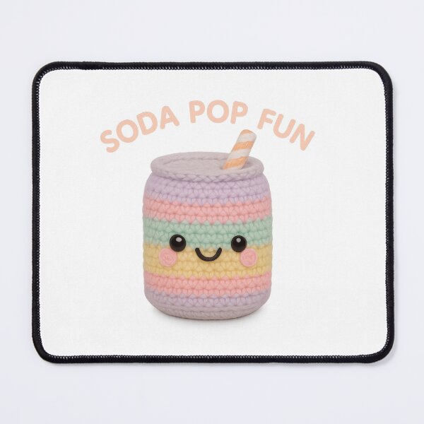 Item preview, Cute Rainbow Soda Can Amigurumi designed and sold by Tiny Stitch World.