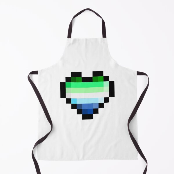 Item preview, Gay Ocean Pixel Heart Pride Flag designed and sold by HarveyHandcraftsandDesigns.