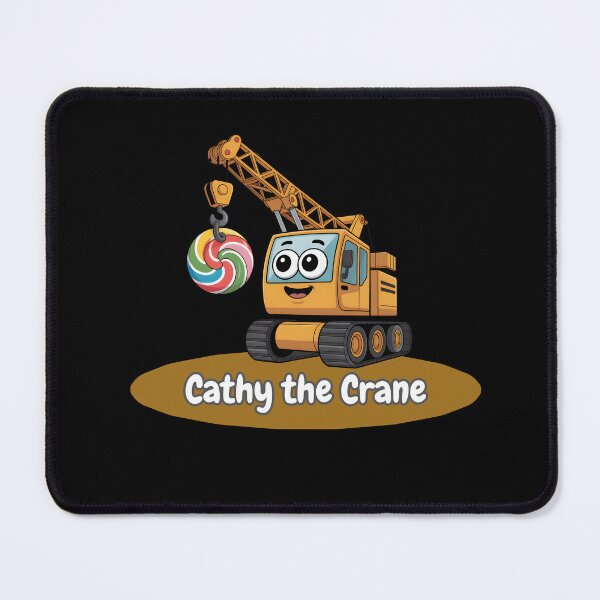 Item preview, Cathy the Crane – Cute Cartoon Construction Crane Sticker for Kids designed and sold by ArtistanForge.