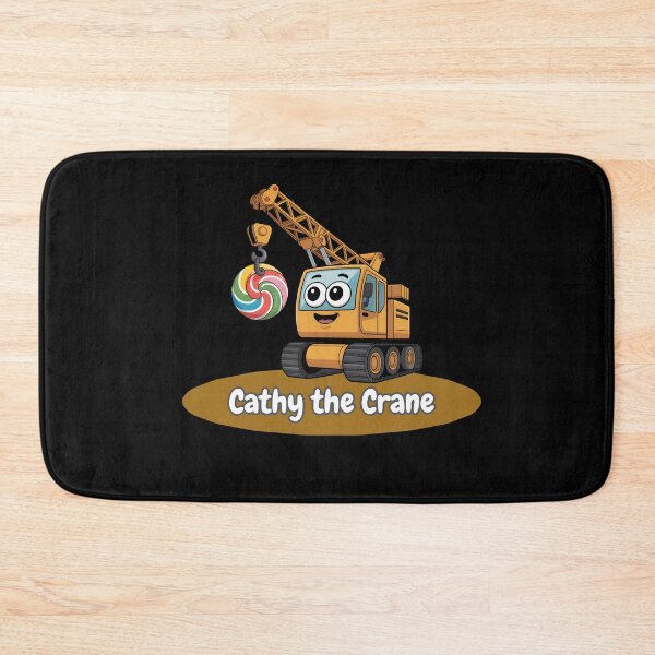 Item preview, Cathy the Crane – Cute Cartoon Construction Crane Sticker for Kids designed and sold by ArtistanForge.