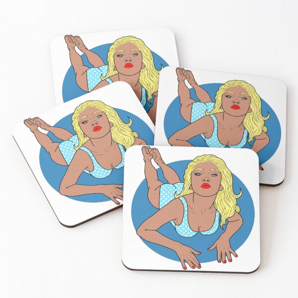 Artikelvorschau, Blauer Badeanzug Pinup entworfen und verkauft von SolefulStickers.