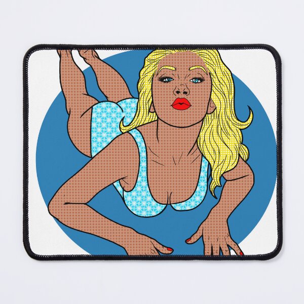 Artikelvorschau, Blauer Badeanzug Pinup entworfen und verkauft von SolefulStickers.